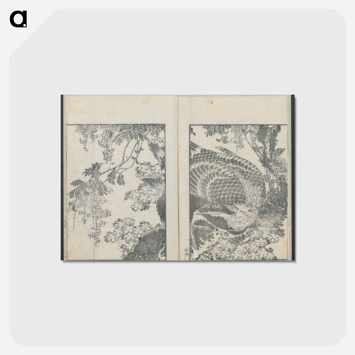 アートポストカード-Examples of hokusai's drawing - 葛飾 北斎 Postcard.
