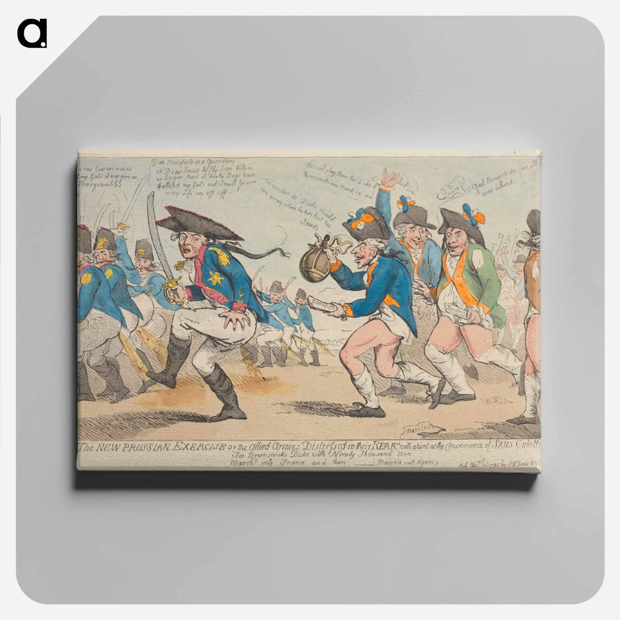 アートパネル-The New Prussian Exercise, Or - The Allied Armies Distressed in their Rears with a Hint at the Convenience of Sans Culottes
- イェール大学アートギャラリー Canvas.