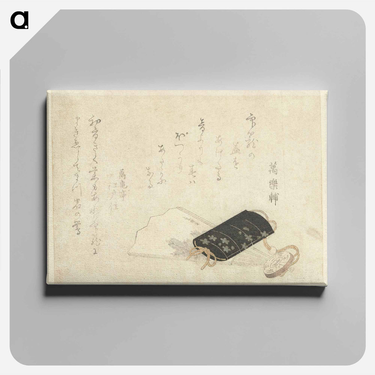 アートパネル-A comparison of Genroku poems and shells - 葛飾 北斎 Canvas.