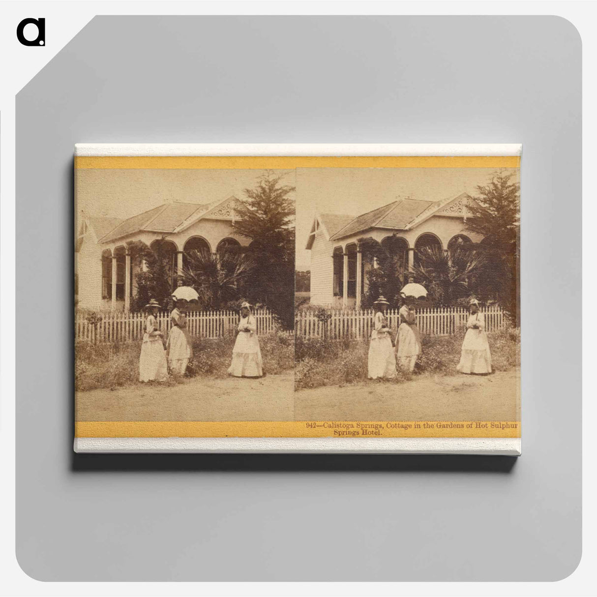 アートパネル-Calistoga Springs, Cottage in the Gardens of Hot Sulphur Springs Hotel
- エドワード マイブリッジ Canvas.