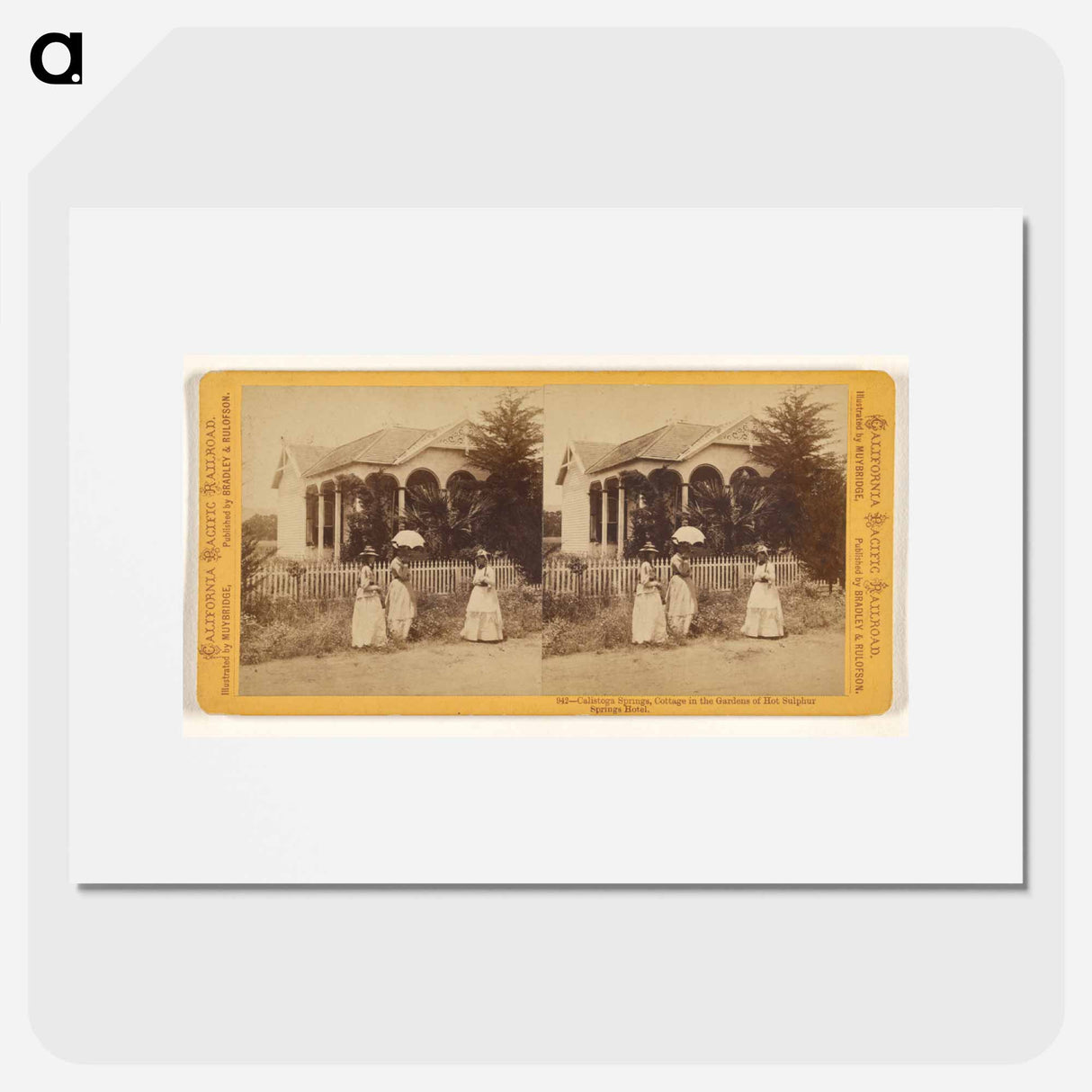 アートポスター-Calistoga Springs, Cottage in the Gardens of Hot Sulphur Springs Hotel
- エドワード マイブリッジ Poster.