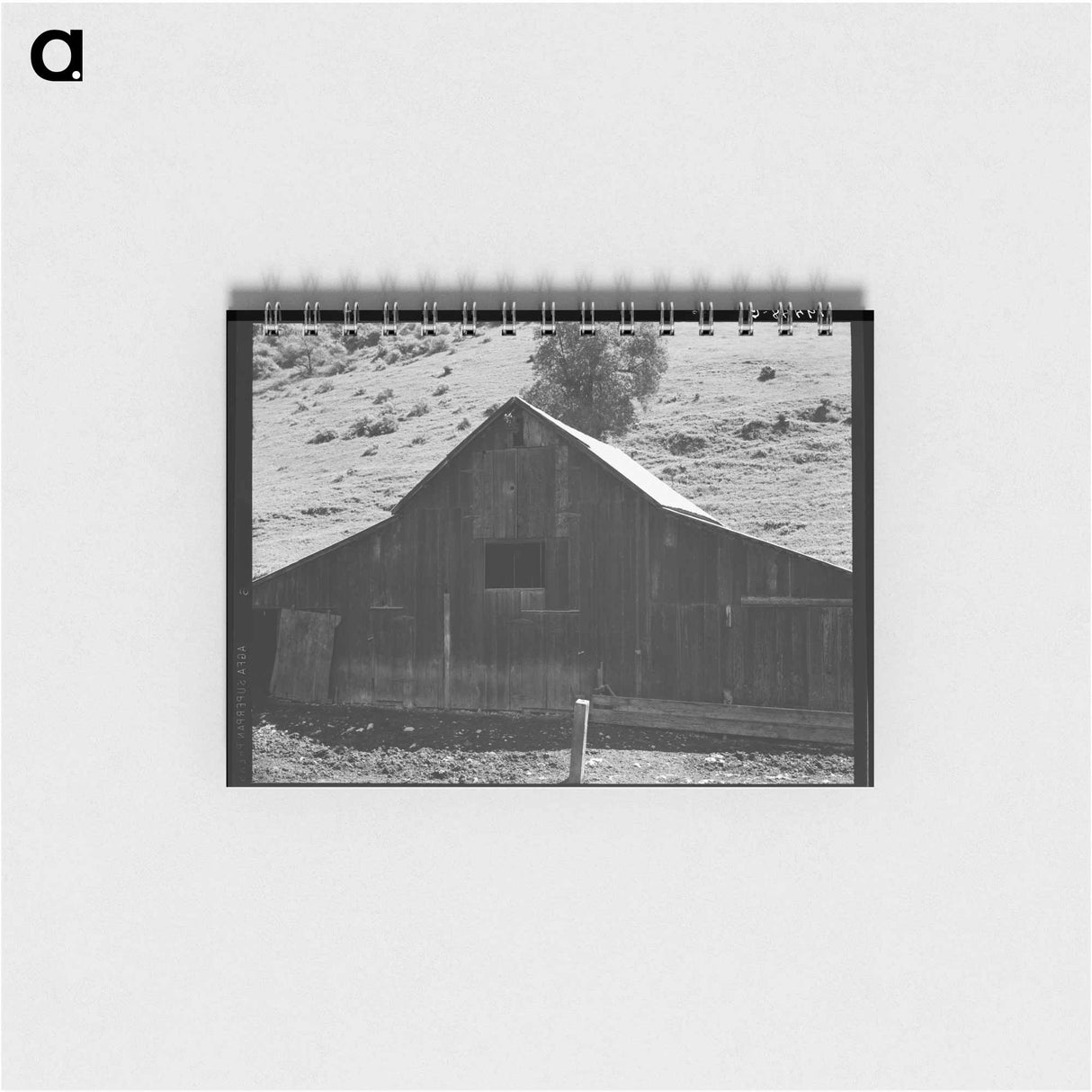 アートメモ帳-Barn in a valley back of Mission San Jose - ドロテア ラング Memo.