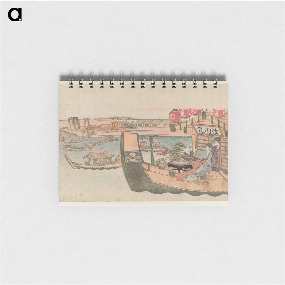 アートメモ帳-Boating on Sumida river - 葛飾 北斎 Memo.
