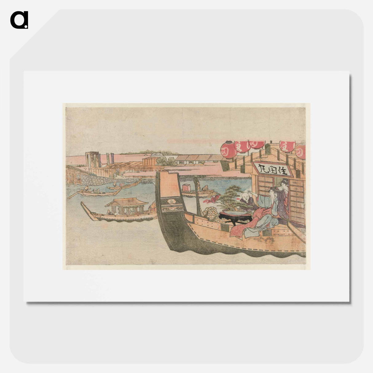 アートポスター-Boating on Sumida river - 葛飾 北斎 Poster.