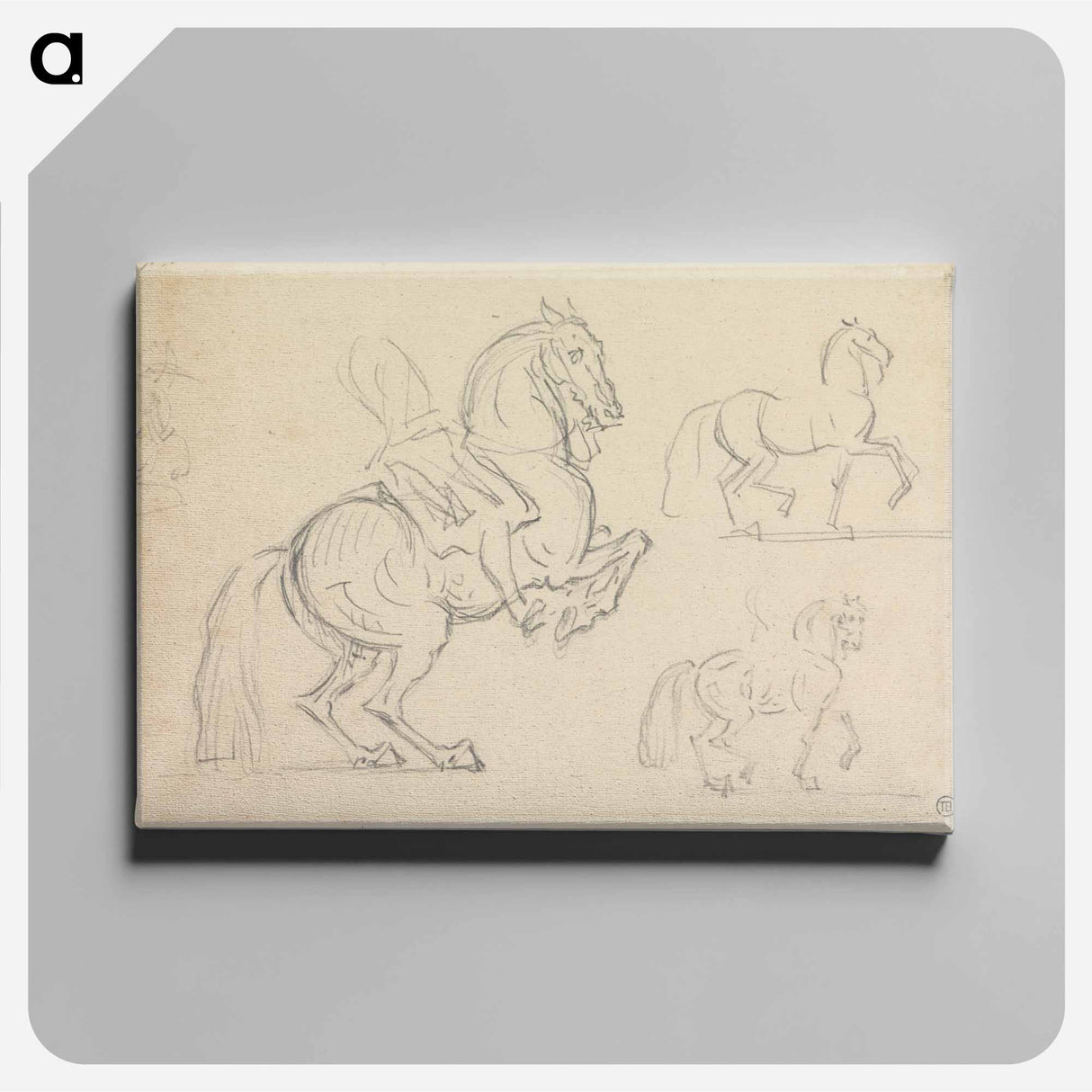 アートパネル-Schooling Horses: Three Studies on a Page
- イェール大学アートギャラリー Canvas.