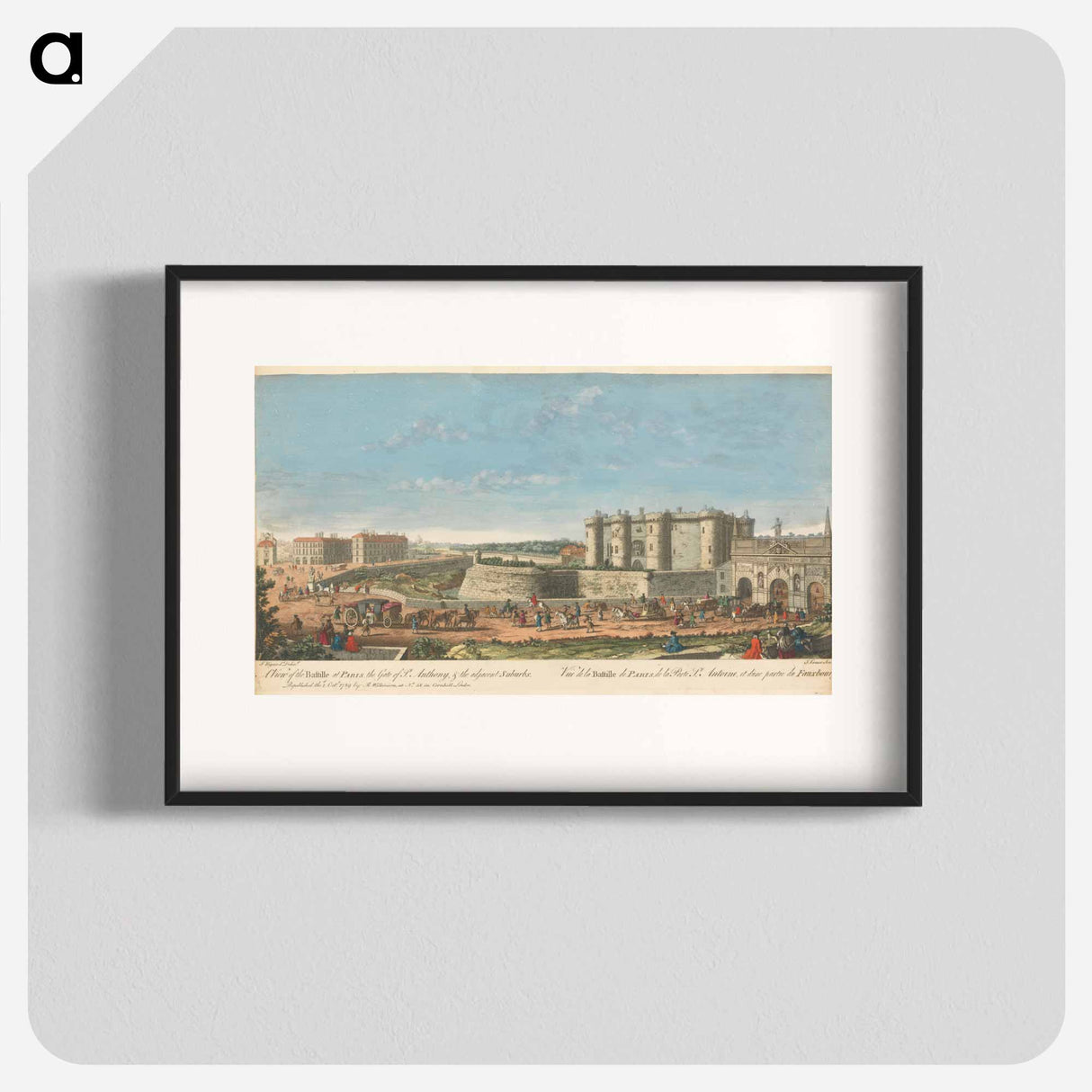 アートポスター-A View of the Bastille at Paris, the Gate of St. Anthony , & the adjacent Suburbs
- イェール大学アートギャラリー Poster.
