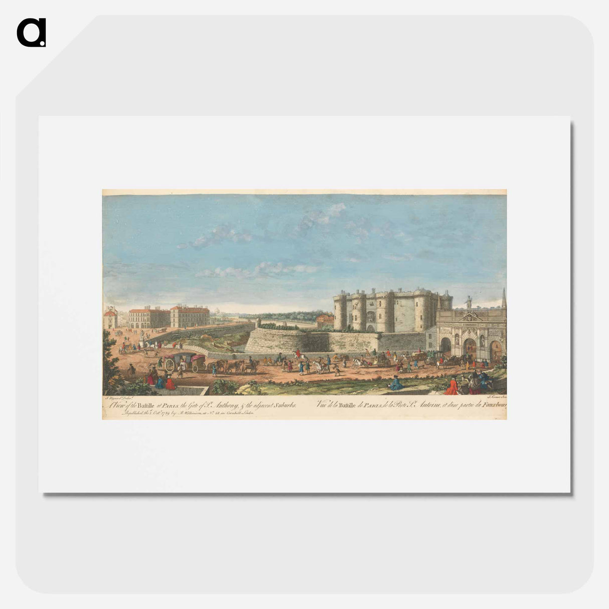 アートポスター-A View of the Bastille at Paris, the Gate of St. Anthony , & the adjacent Suburbs
- イェール大学アートギャラリー Poster.