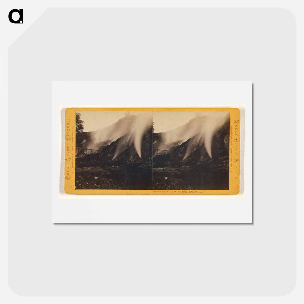 アートポストカード-Vulcan's Steam Works, from Pluton Creek
- エドワード マイブリッジ Postcard.