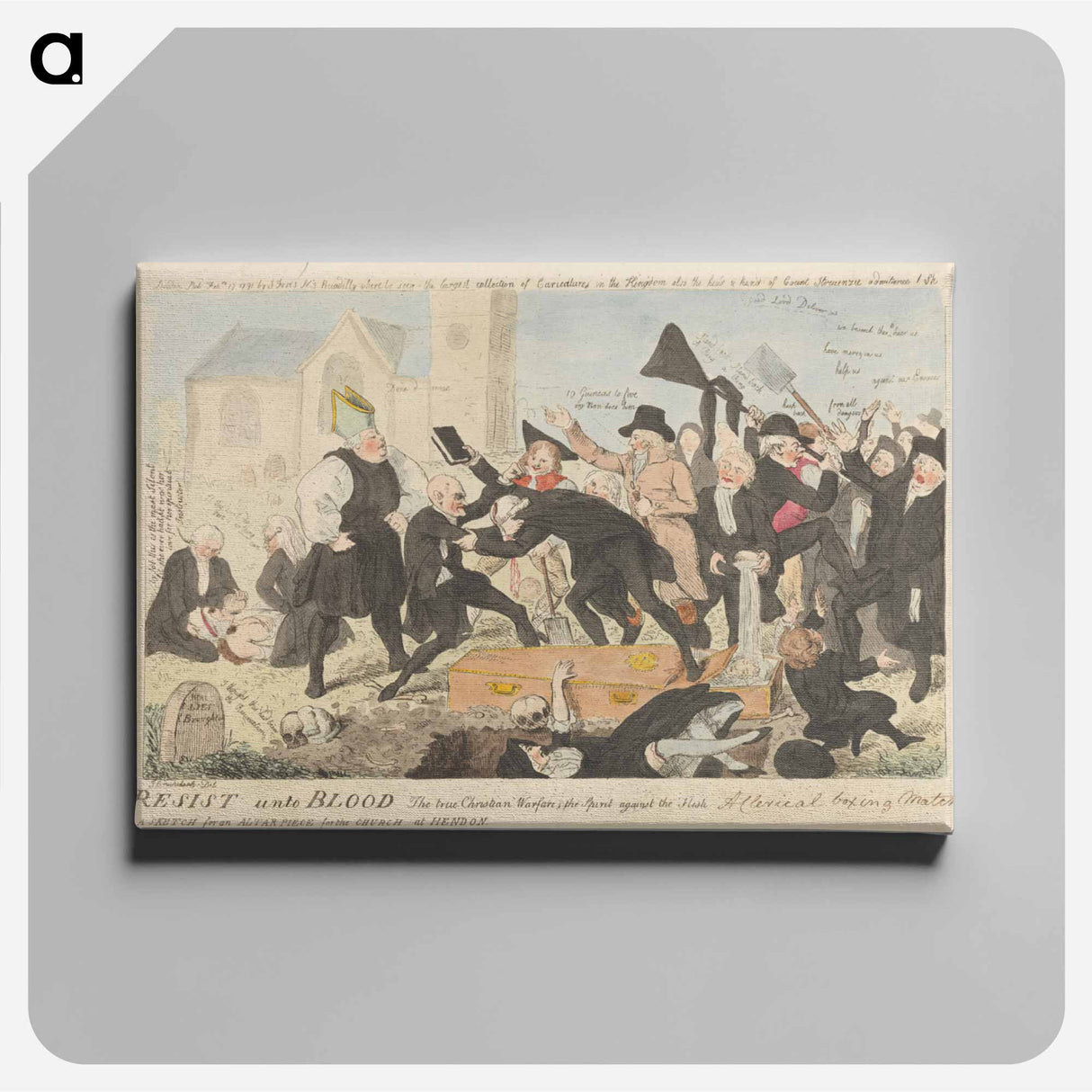 アートパネル-Resist Unto Blood, the True Christian Warfare, The Spirit Against the Flesh (A Clerical Boxing Match)
- イェール大学アートギャラリー Canvas.