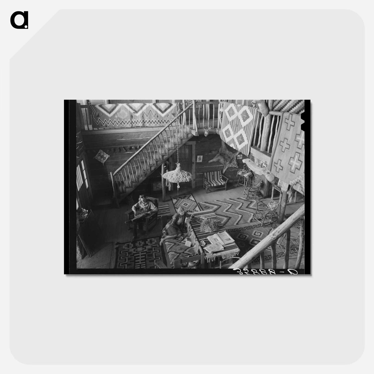 アートポストカード-Navajo Lodge Interior
- ラッセル リー Postcard.