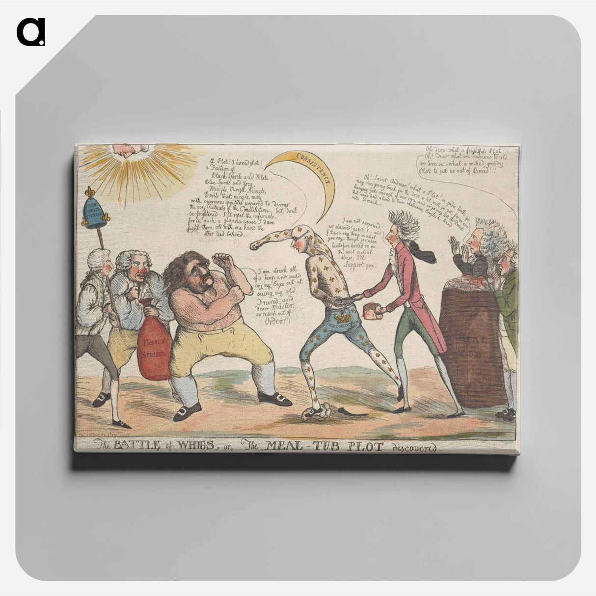 アートパネル-The Battle of Whigs, or, The Meal-tub Plot discovered
- イェール大学アートギャラリー Canvas.