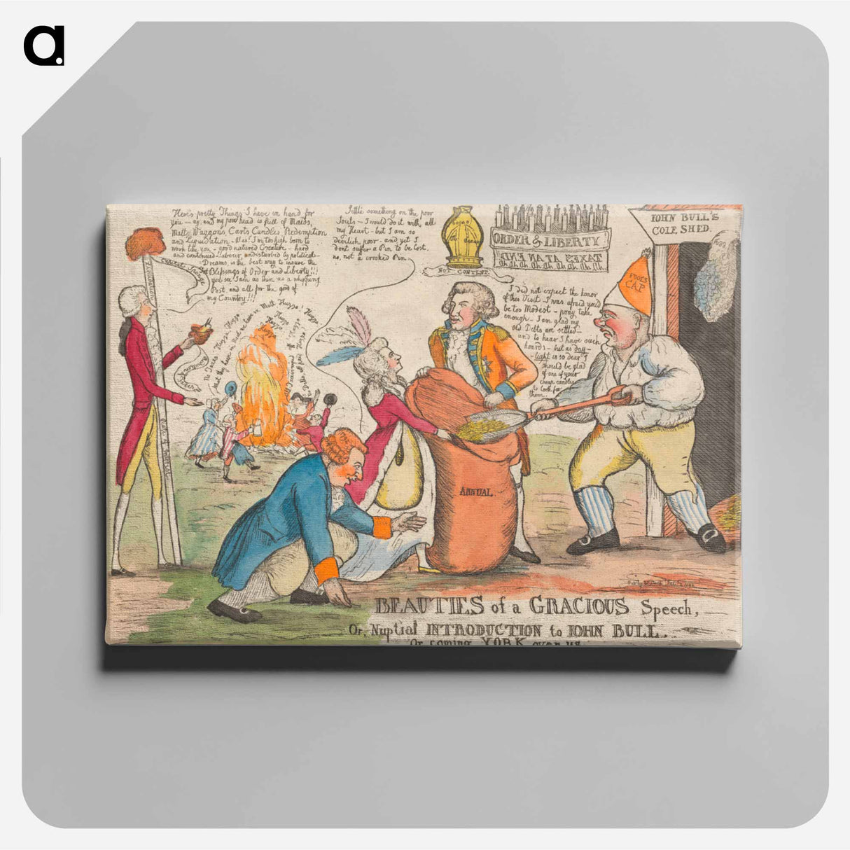 アートパネル-Beauties of a Gracious Speech, Or, Nuptial Introduction to John Bull, Or coming York over us
- イェール大学アートギャラリー Canvas.