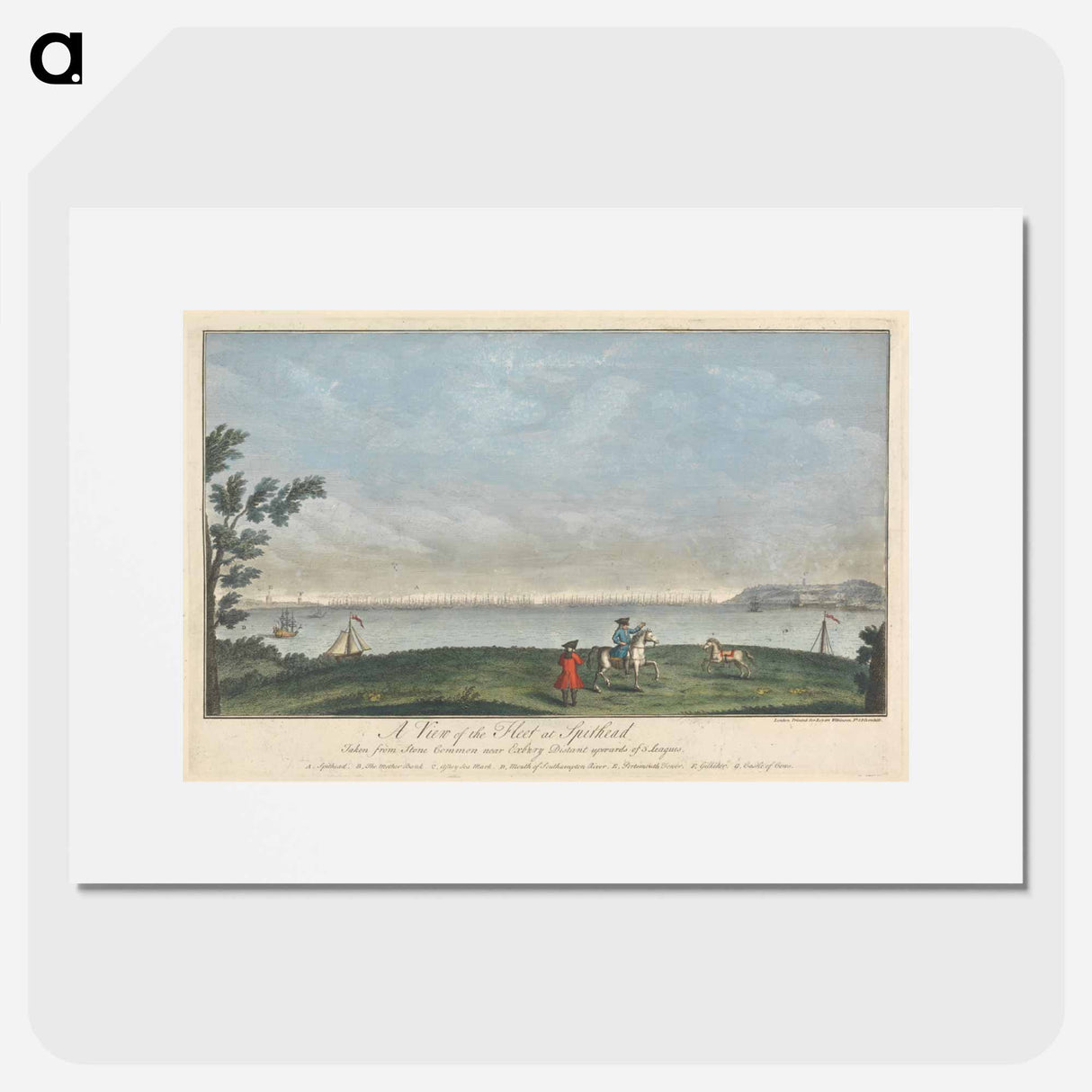 アートポスター-A View of the Fleet at Spithead, Taken from Stone Common near Exbury Distant upwards of 3 Leagues
- イェール大学アートギャラリー Poster.