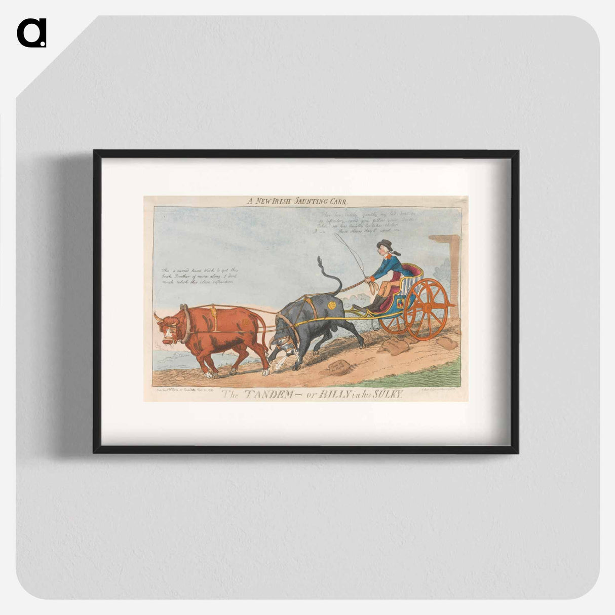 アートポスター-A New Irish Jaunting Carr. The Tandem - or Billy in His Sulky
- イェール大学アートギャラリー Poster.