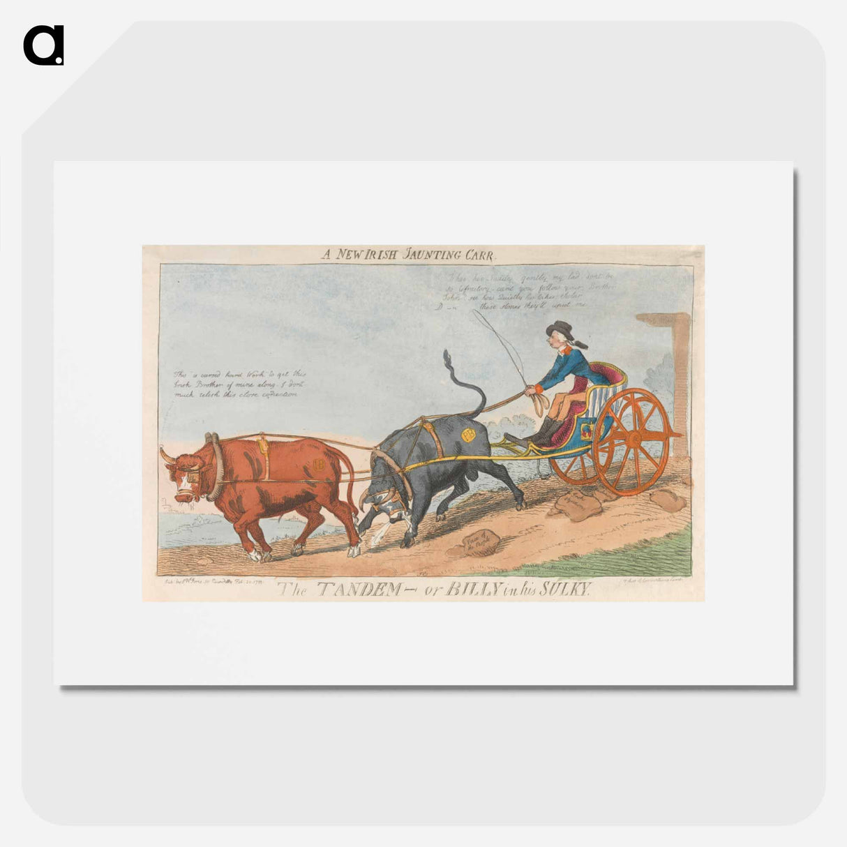 アートポスター-A New Irish Jaunting Carr. The Tandem - or Billy in His Sulky
- イェール大学アートギャラリー Poster.