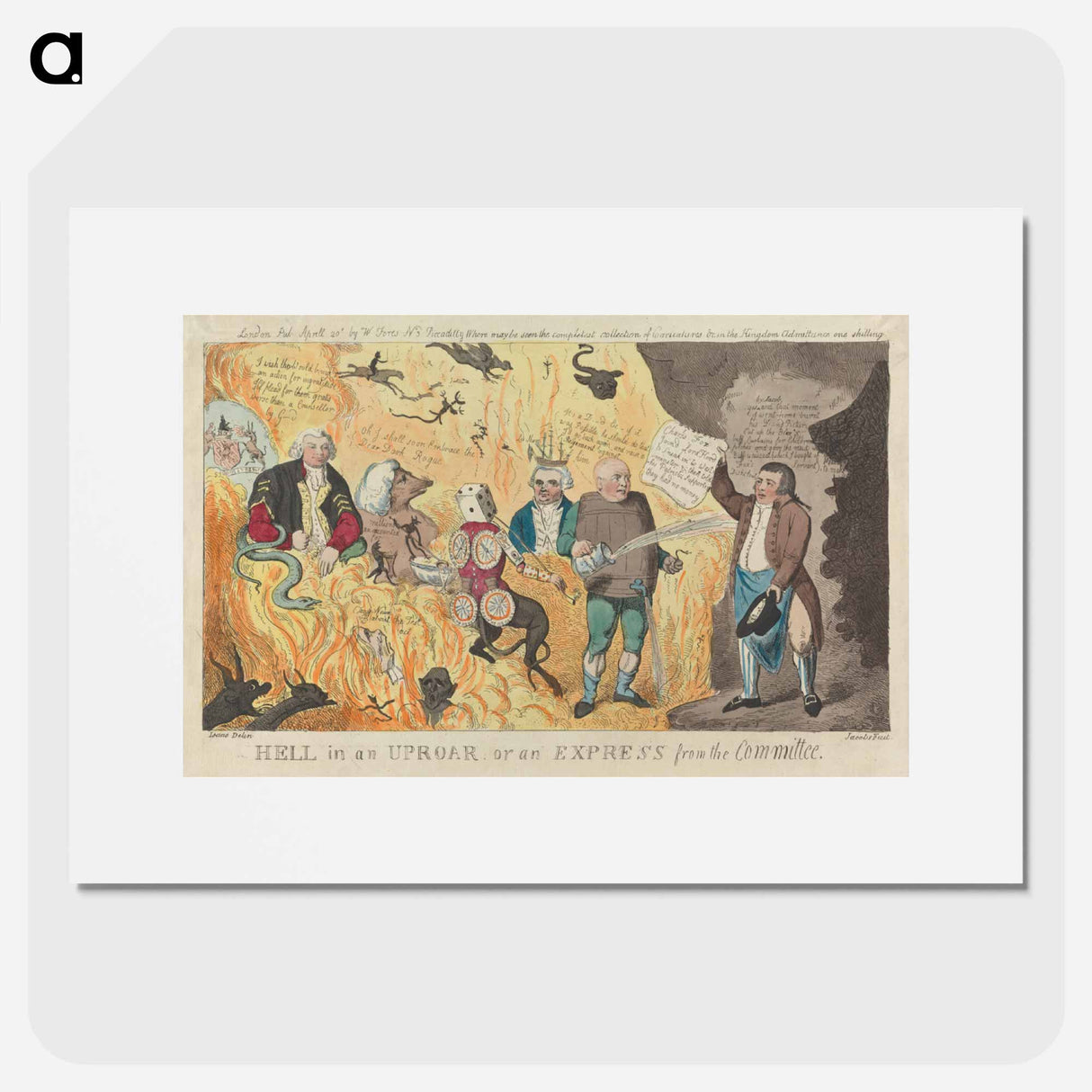 アートポスター-"Hell in an Uproar: or an Express from the Committee"
- イェール大学アートギャラリー Poster.