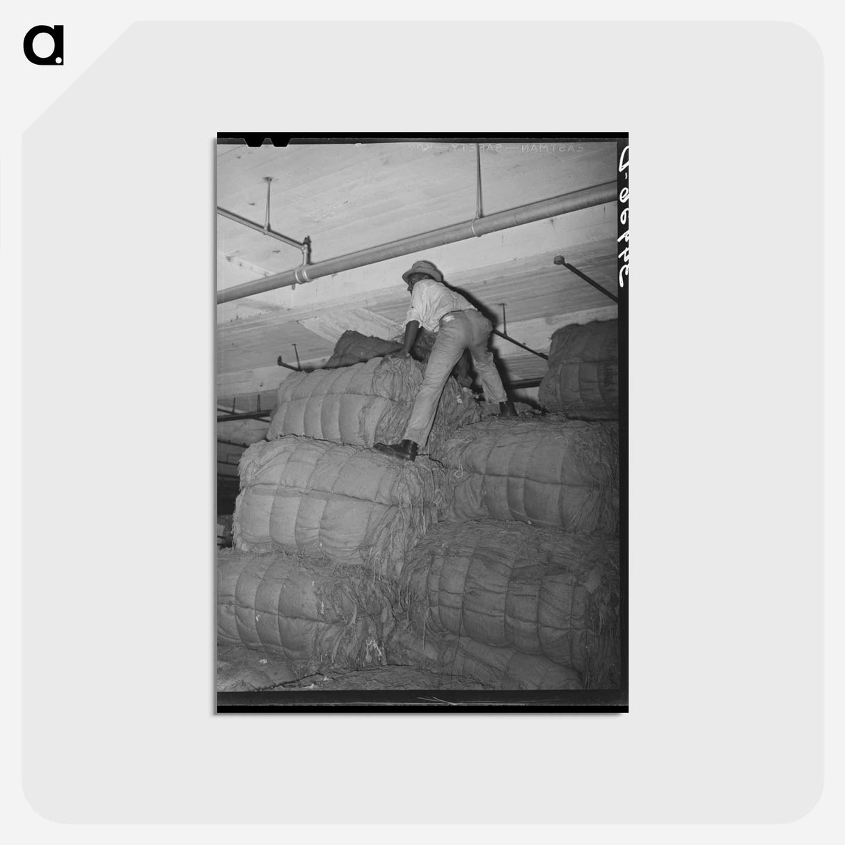アートポストカード-Warehouse Worker
- ラッセル リー Postcard.