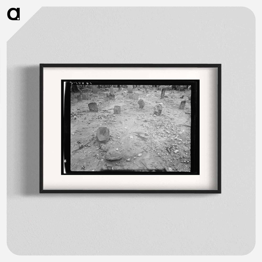 A red clay cemetery - Dorothea Lange Poster.
