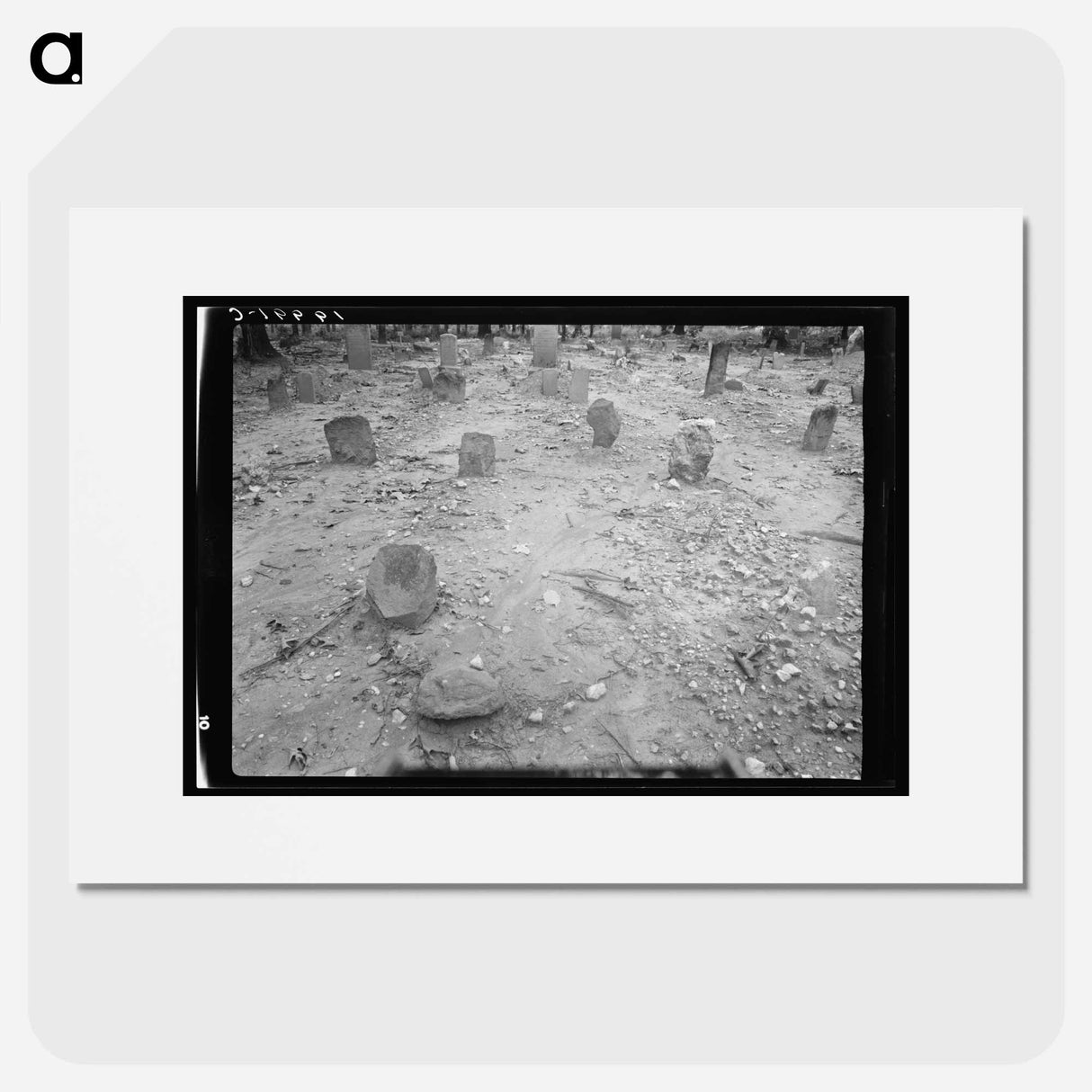 A red clay cemetery - Dorothea Lange Poster.