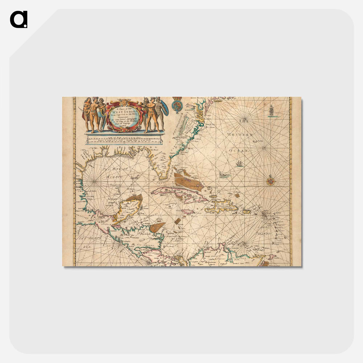 アートポストカード-Chart of the West Indies
- ボストン公共図書館 Postcard.