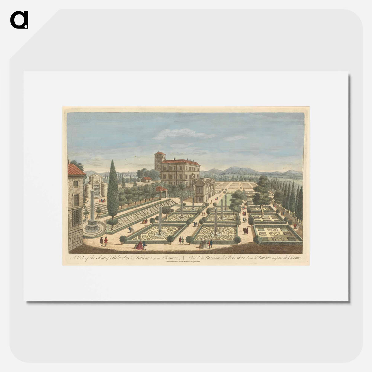 アートポスター-A View of the Seat of Belvedere in Vaticano near Rome
- イェール大学アートギャラリー Poster.