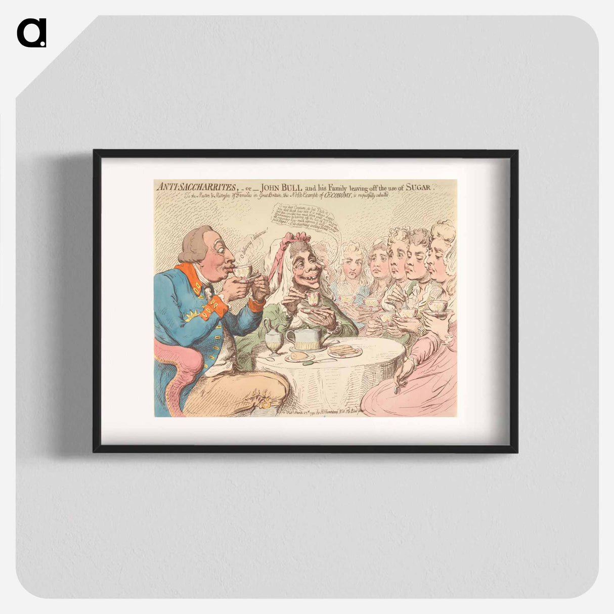 アートポスター-Anti-Sacharrites, - or - John Bull and His Family Leaving off the Use of Sugar
- イェール大学アートギャラリー Poster.