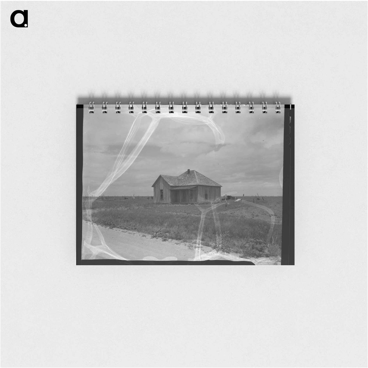 アートメモ帳-Abandoned shack of a tenant farmer near Roscoe, Texas - ドロテア ラング Memo.