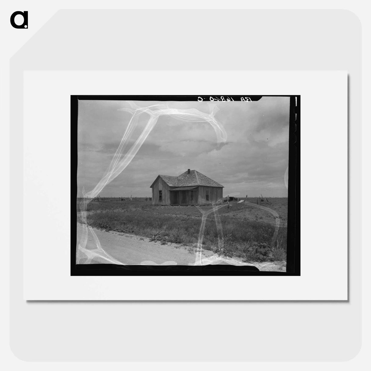 アートポスター-Abandoned shack of a tenant farmer near Roscoe, Texas - ドロテア ラング Poster.