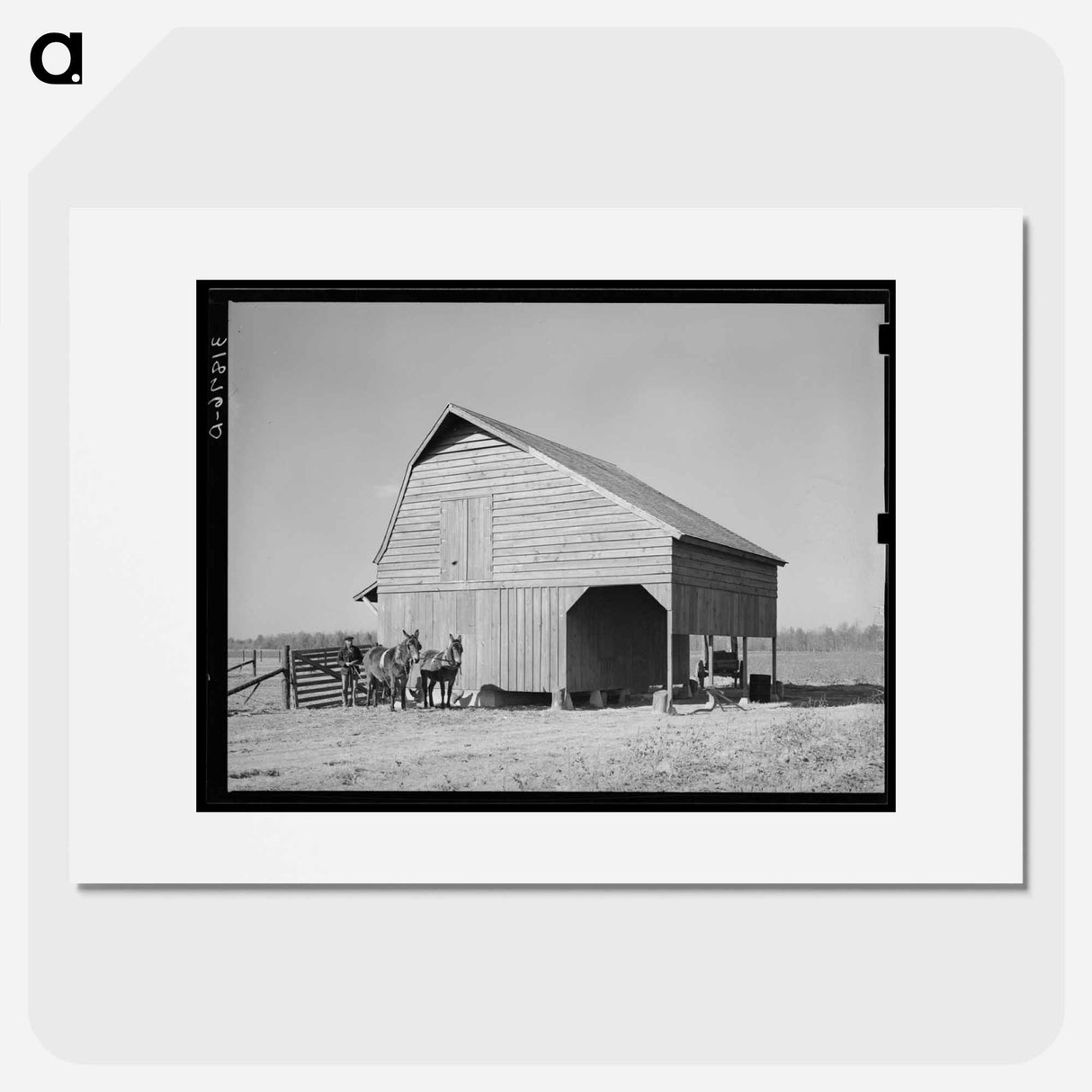 アートポスター-Barn with Farmer and Livestock
- ラッセル リー Poster.