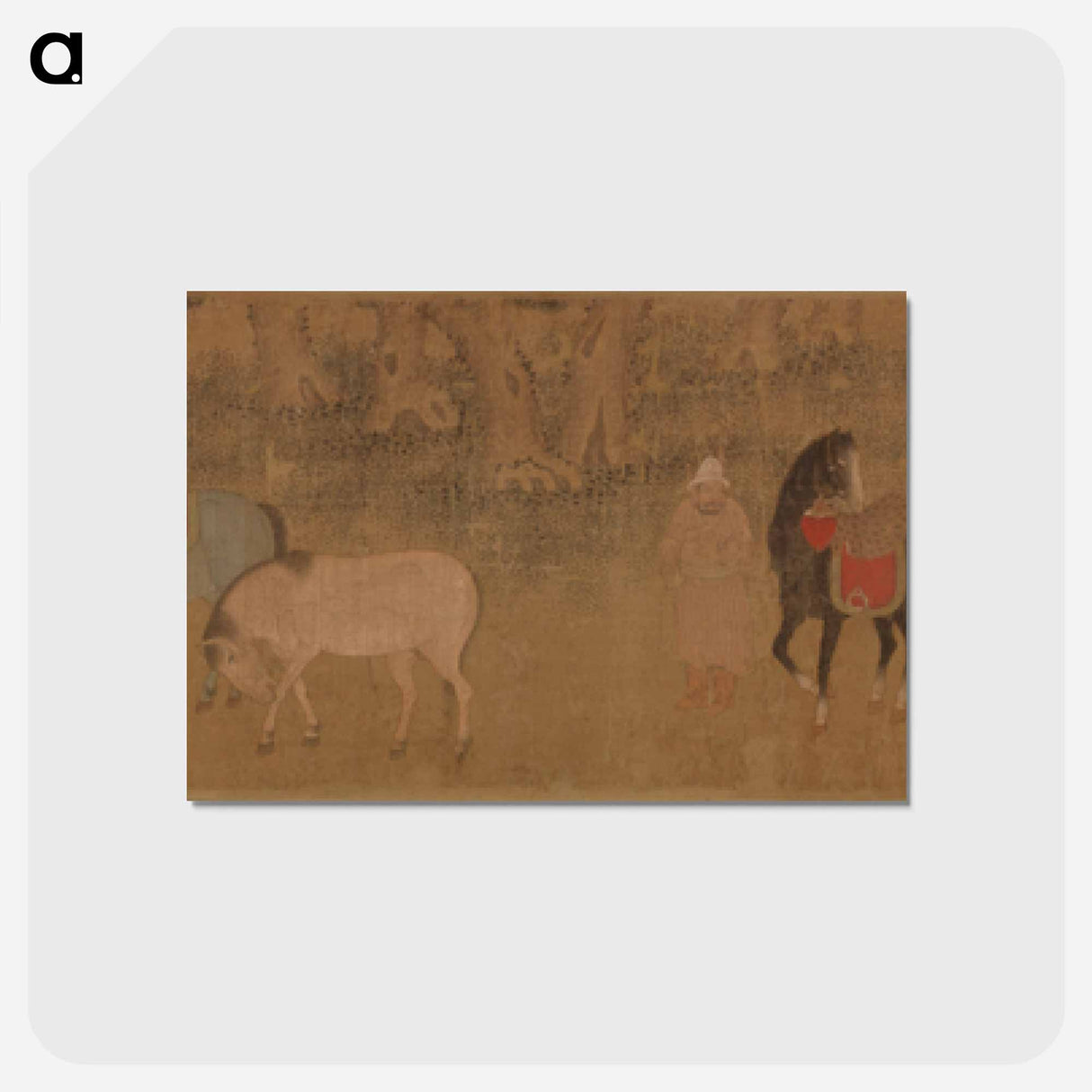 アートポストカード-Figures and Horses in Landscape
- バーンズ・コレクション Postcard.