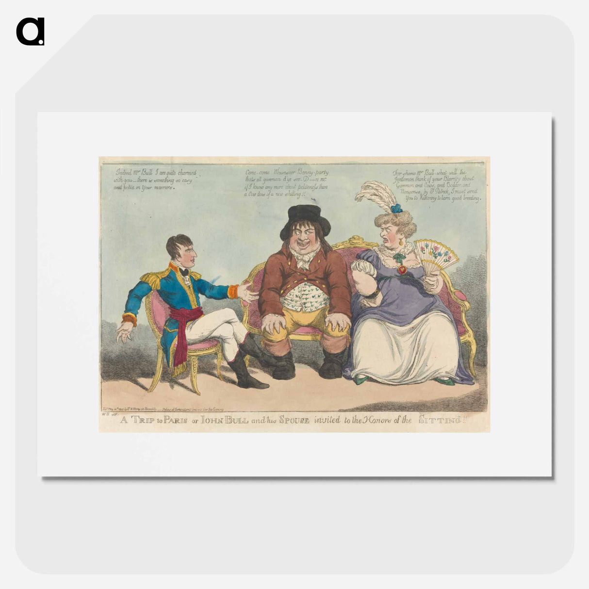 アートポスター-A Trip to Paris or John Bull and His Spouse Invited to the Honors of the Sitting
- イェール大学アートギャラリー Poster.