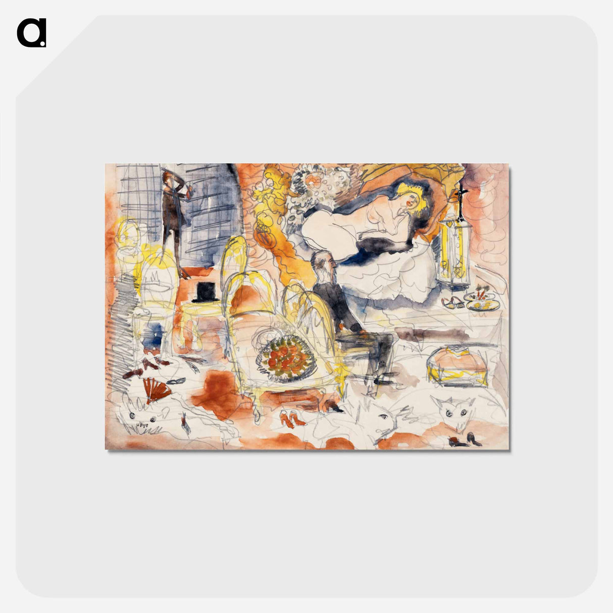 アートポストカード-Count Muffat Discovers Nana
- バーンズ・コレクション Postcard.