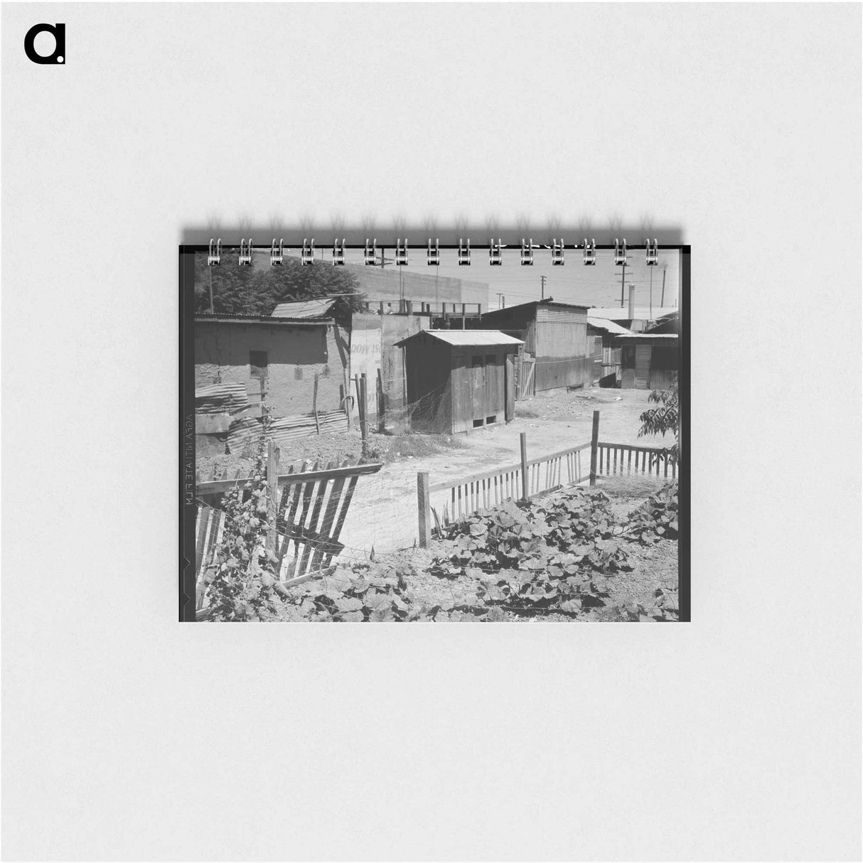 アートメモ帳-A street in Brawley, Imperial Valley. Homes of Mexican field laborers. California. - ドロテア ラング Memo.