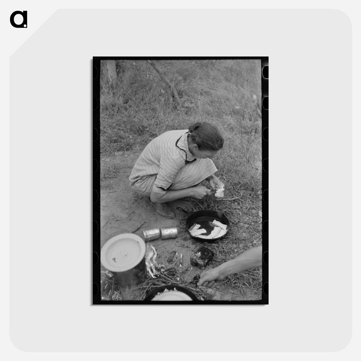 アートポストカード-Migrant Family, Oklahoma
- ラッセル リー Postcard.