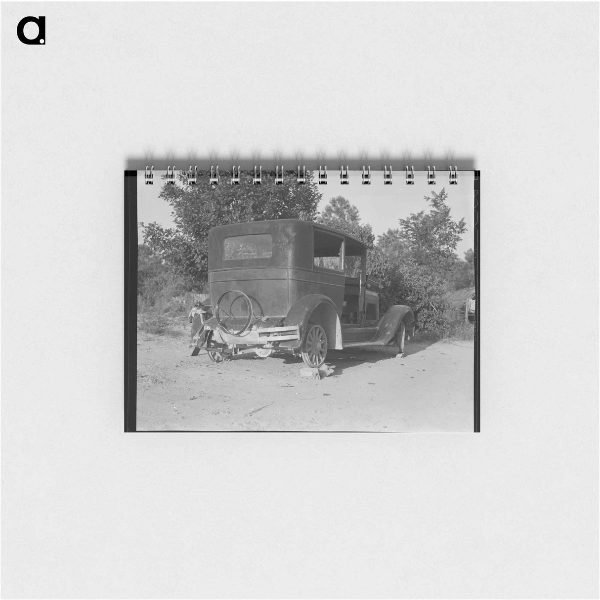 アートメモ帳-A sharecropper's car near Hartwell, Georgia - ドロテア ラング Memo.