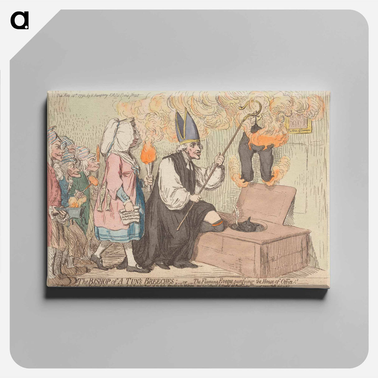 アートパネル-The Bishop of a Tun's Breeches; - or - The Flaming Eveque, Purifying the House of Office
- イェール大学アートギャラリー Canvas.