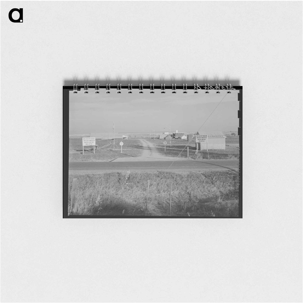 Untitled photo, possibly related to: Entrance to Nyssa Farm family labor camp, FSA (Farm Security Administration) mobile unit number 1, just established before opening of beet season. Near Nyssa, Ore - ドロテア ラング Memo.