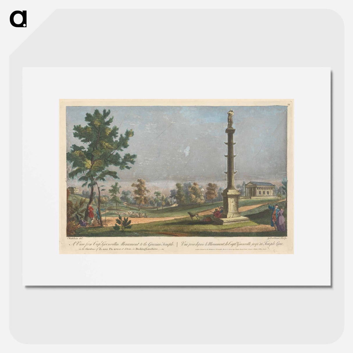 アートポスター-A View from Cap't Grenvilles Monument to the Grecian Temple in the Gardens of Earl Temple at Stow, in Buckinghamshire
- イェール大学アートギャラリー Poster.