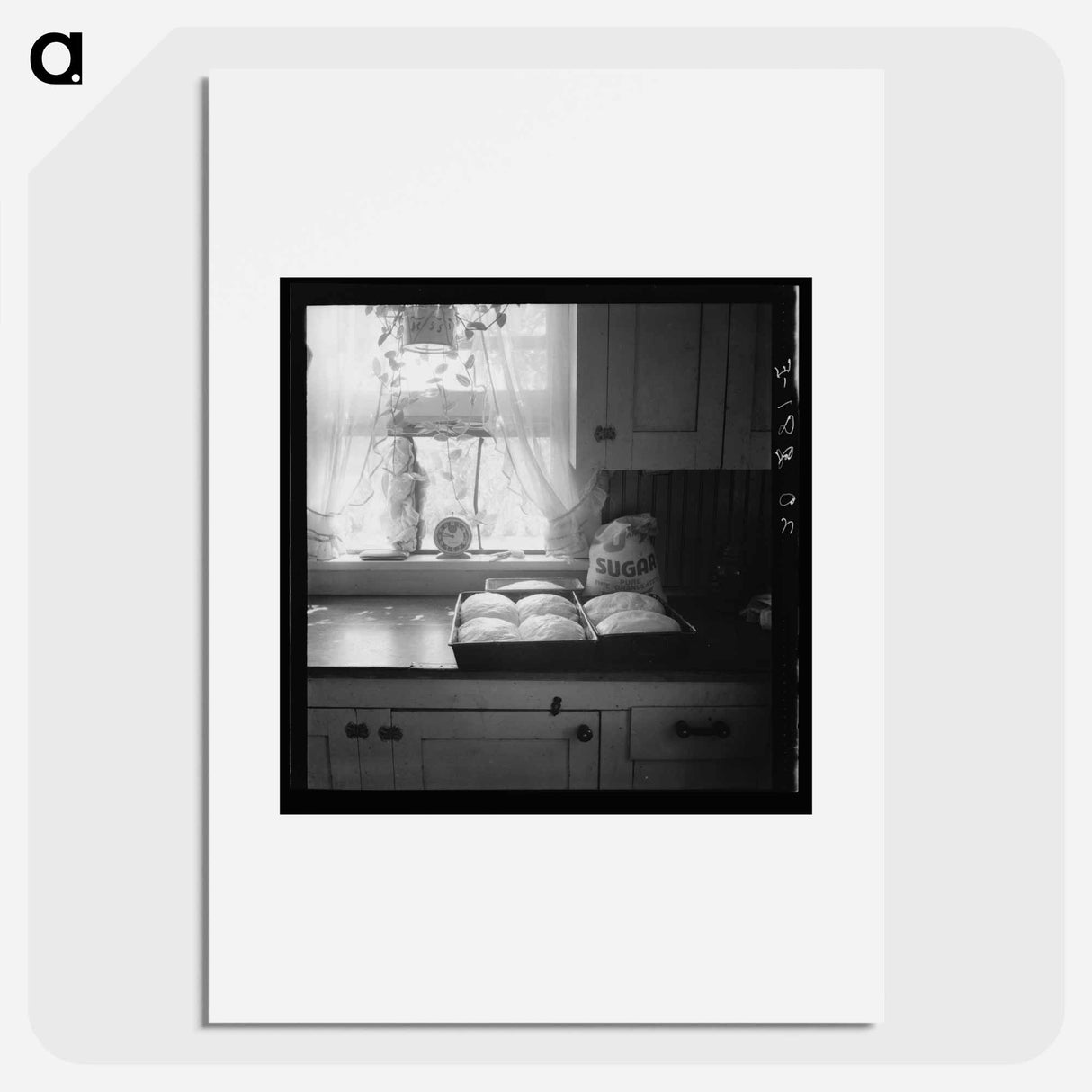 アートポスター-A corner of the Schrock kitchen in their new home - ドロテア ラング Poster.