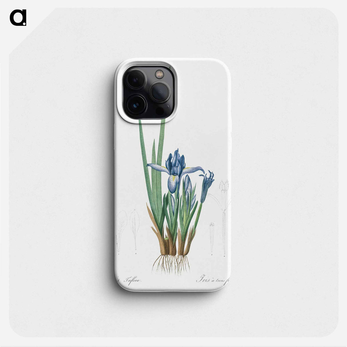 Milky iris illustration - Pierre Joseph Redouté Phone Case.