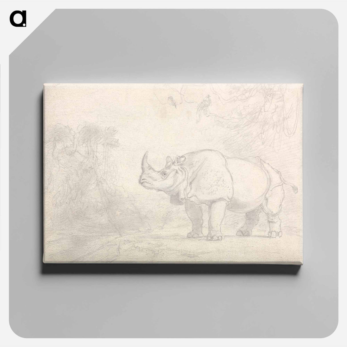 アートパネル-A Rhinoceros Standing on a River Bank
- イェール大学アートギャラリー Canvas.
