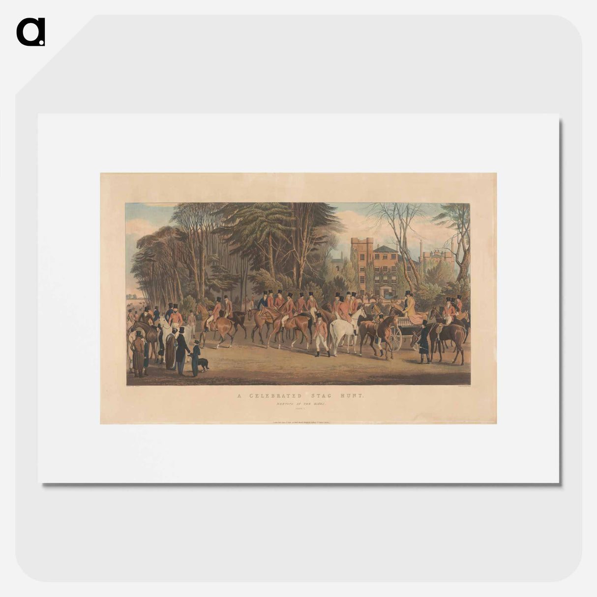 アートポスター-A Celebrated Stag Hunt. Plate 1. Meeting at the Oakes
- イェール大学アートギャラリー Poster.