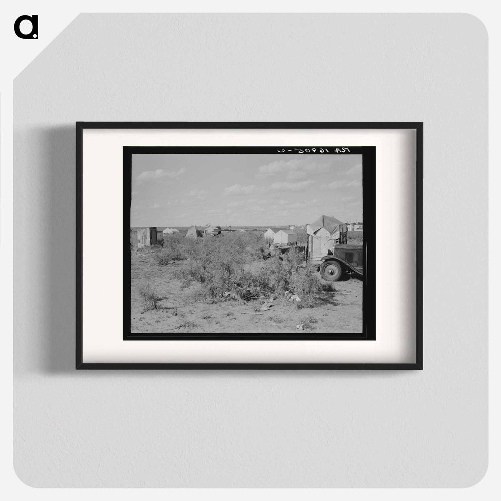 Outskirts of oil boom town - Dorothea Lange Poster.