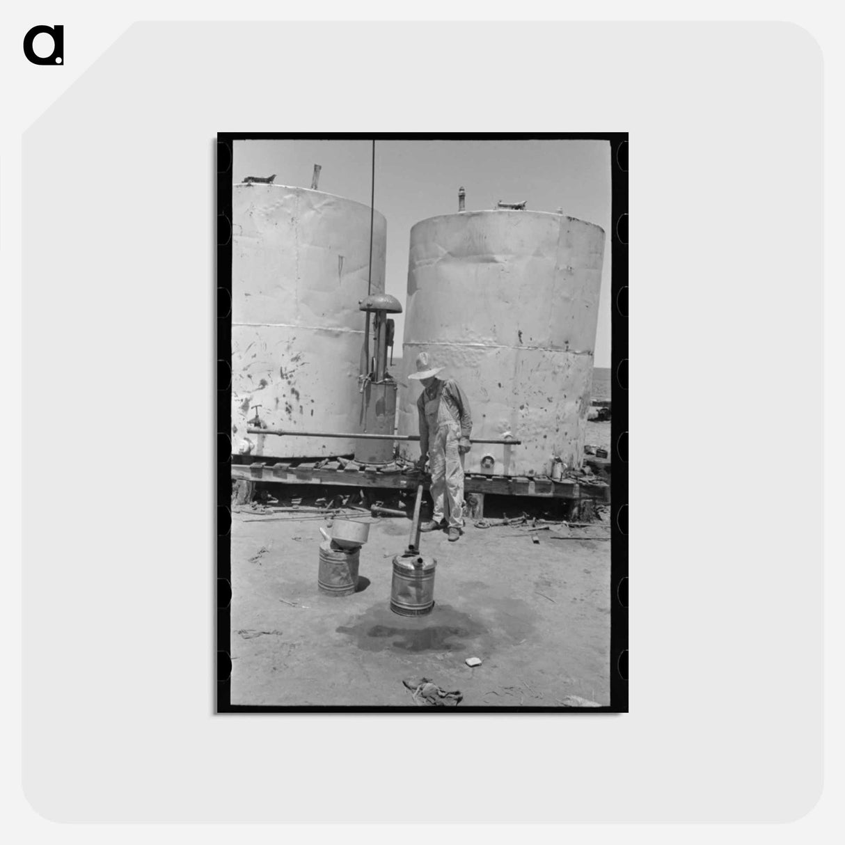 アートポストカード-Pouring Gasoline
- ラッセル リー Postcard.