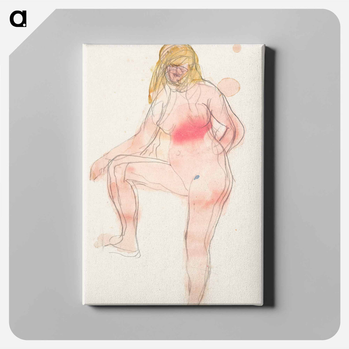 アートパネル-Naked woman. Study of nude (standing, right leg elevated supporting right arm)
- イェール大学アートギャラリー Canvas.