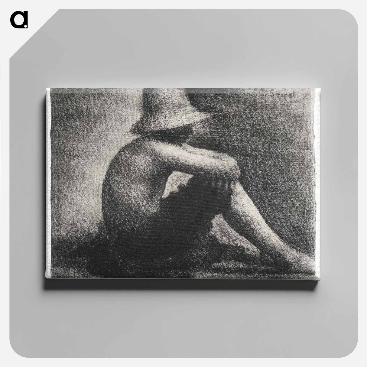 アートパネル-Seated Boy with Straw Hat, study for Bathers at Asnières
- イェール大学アートギャラリー Canvas.