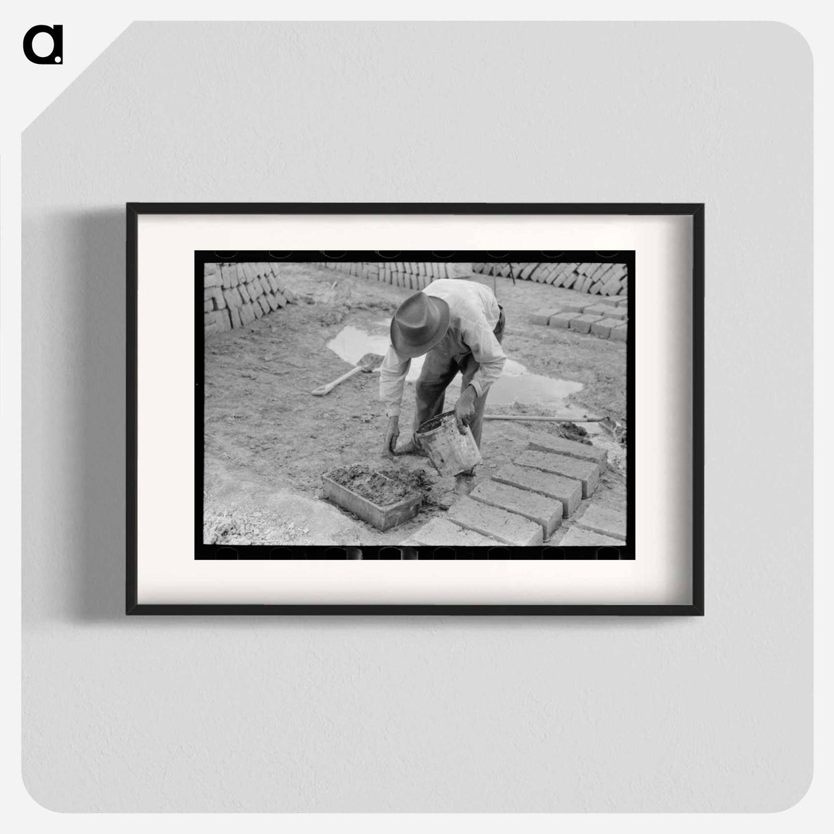 アートポスター-Adobe Brick Making, Chamisal
- ラッセル リー Poster.