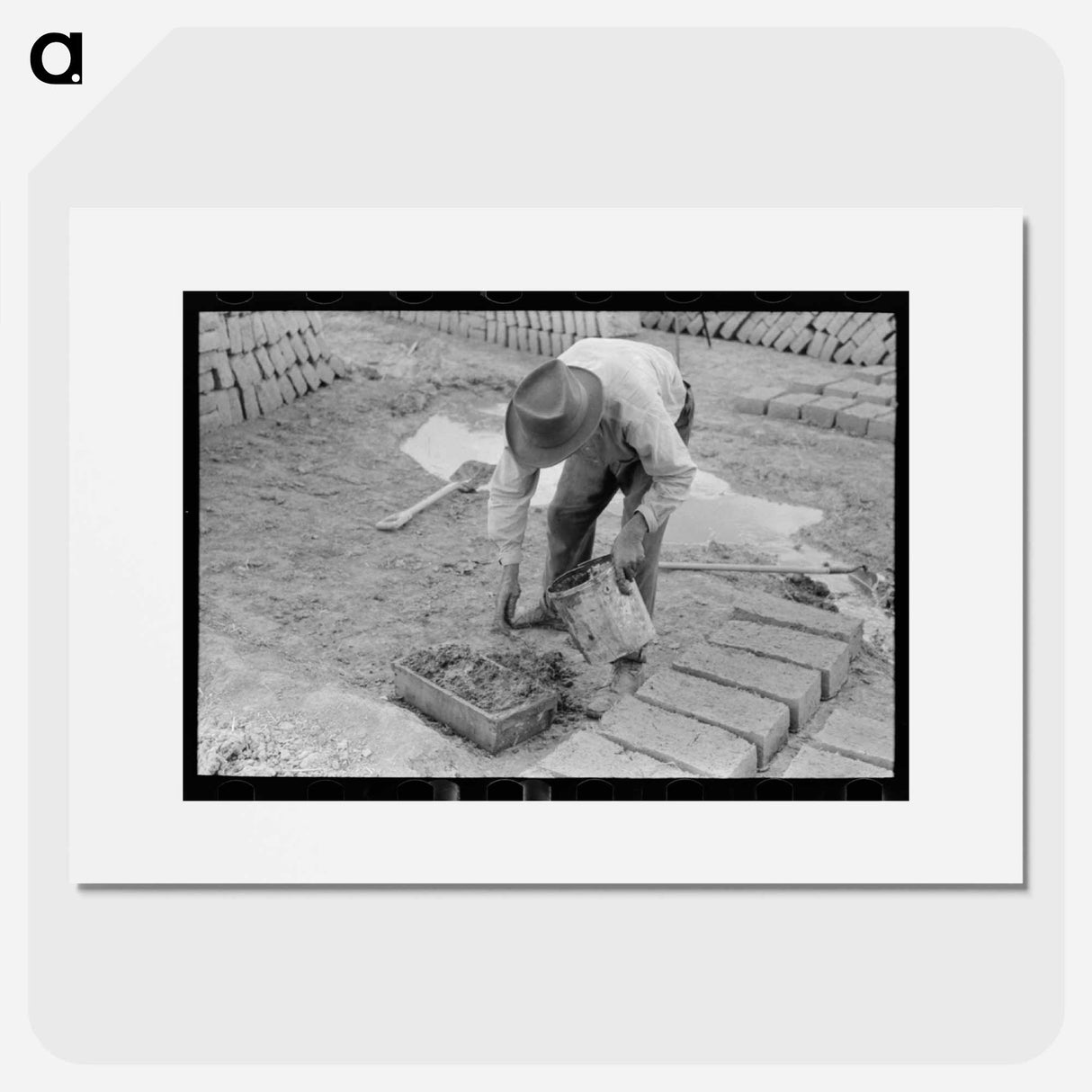 アートポスター-Adobe Brick Making, Chamisal
- ラッセル リー Poster.