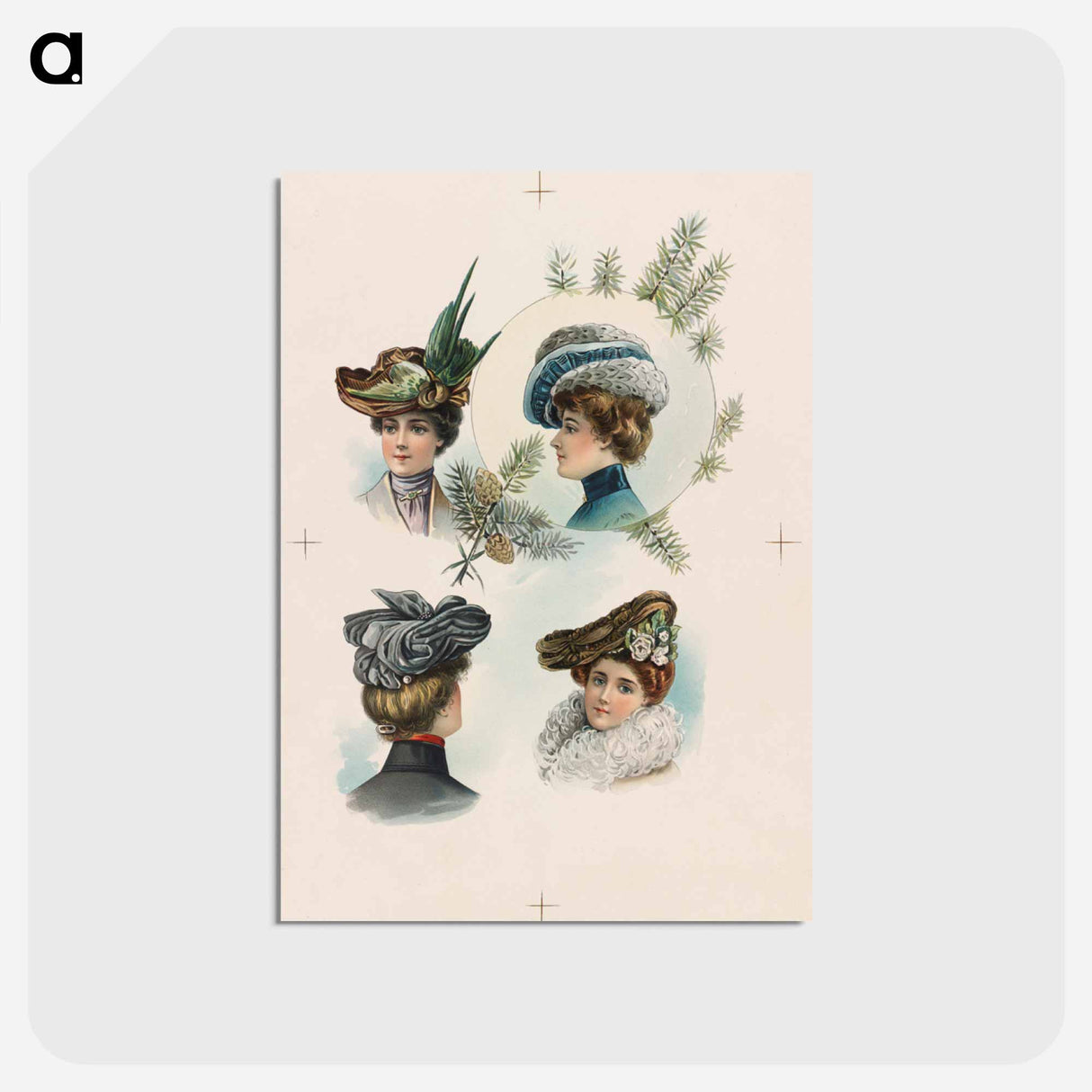 アートポストカード-Women in Hats
- ボストン公共図書館 Postcard.