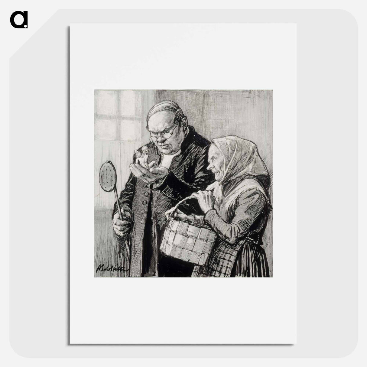 Illustration of the little genius - アルバート エーデルフェルト Poster.